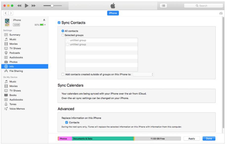 How to Transfer Contacts from iPhone to iPhone using iTunes - Notice